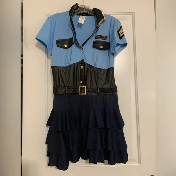Police Officer Halloween Costume Womens Med - Picture 1 of 2
